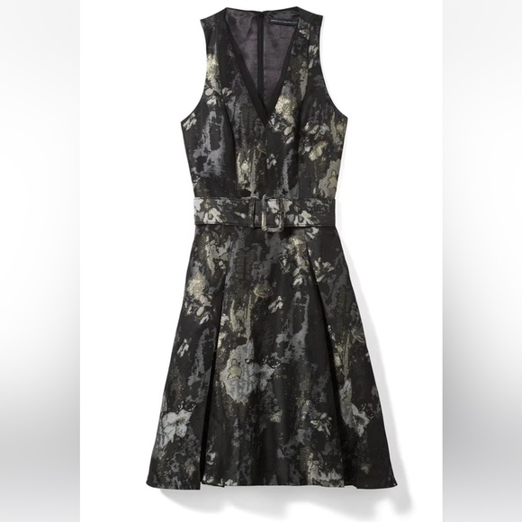 NEW White House Black Market Satin Jacquard Fit & Flare Dress - Picture 11 of 11